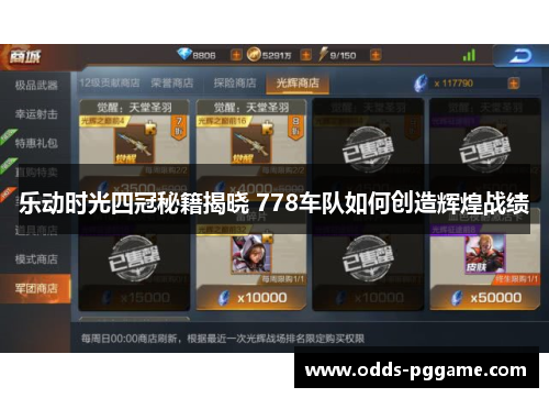 乐动时光四冠秘籍揭晓 778车队如何创造辉煌战绩
