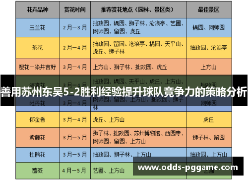 善用苏州东吴5-2胜利经验提升球队竞争力的策略分析
